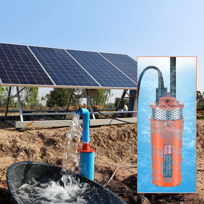 SP-12 - VEVOR 12V Solar Water Pump, 1.6 GPM, 230 ft Head, IP68 Waterproof