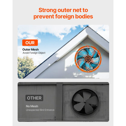 JBSF-350 - 14" Gable Mount Fan, 1300 CFM, Auto Thermostat