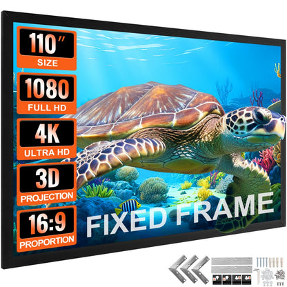 010162451197 - 110" NM Optical PVC Projector Screen, 160° Viewing Angle