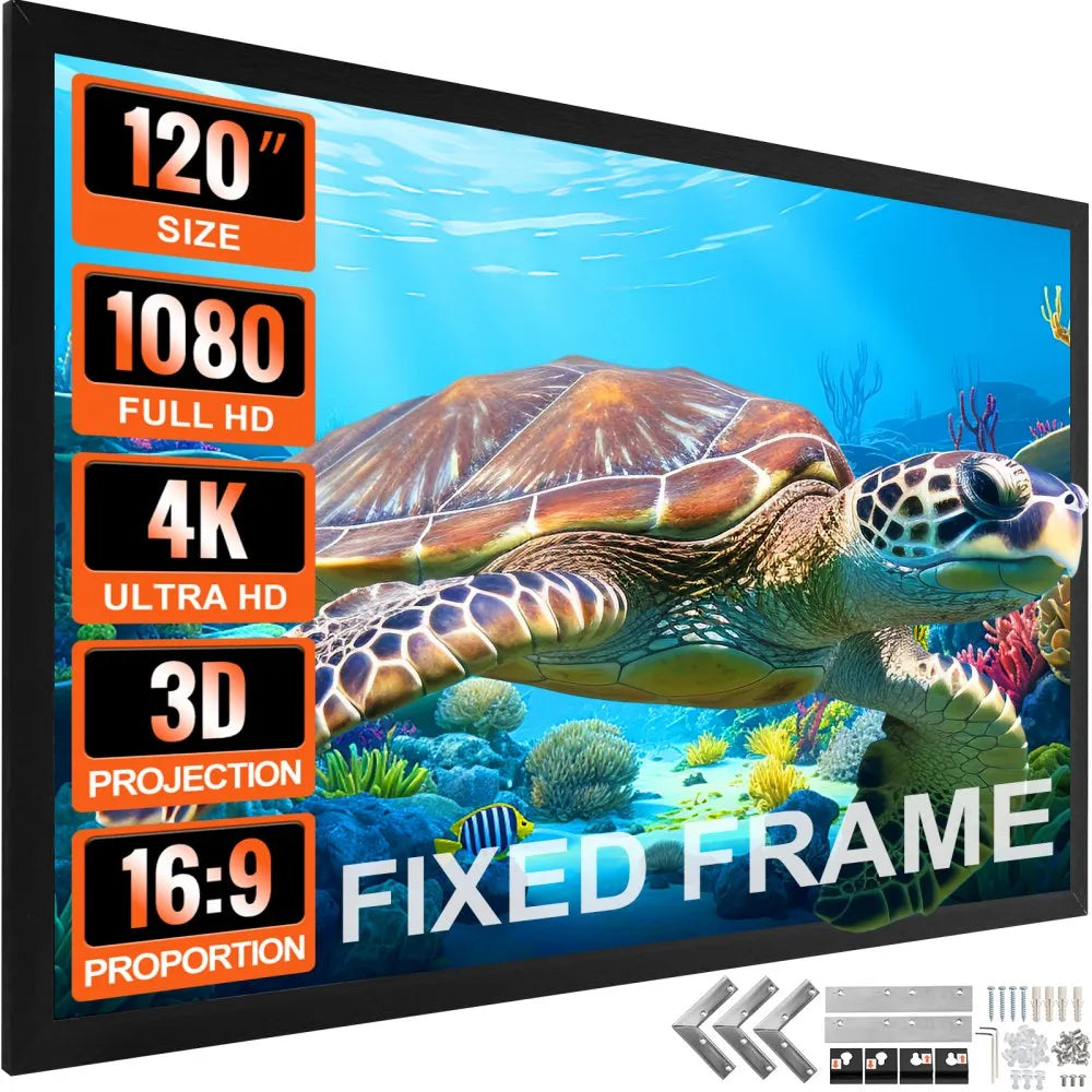 010144011938 - 120" HD VEVOR Projector Screen with 160° Viewing Angle