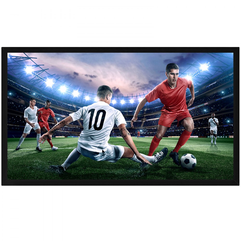 010422551209 - 130" HD Projector Screen with 160° Viewing Angle