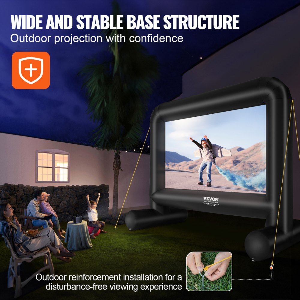 QC-192 - 16FT Durable Inflatable Movie Screen for Outdoor Events
