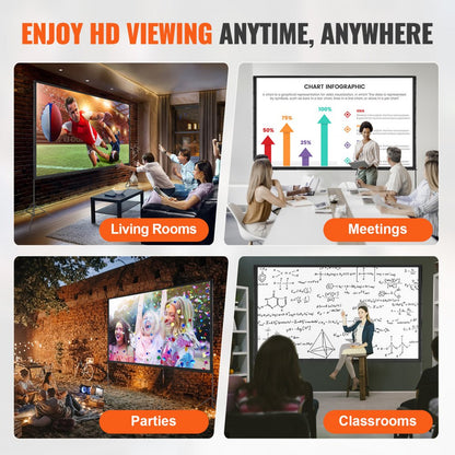 ZG-LJ150 - 150" VEVOR Projector Screen, Indoor/Outdoor, Easy Setup