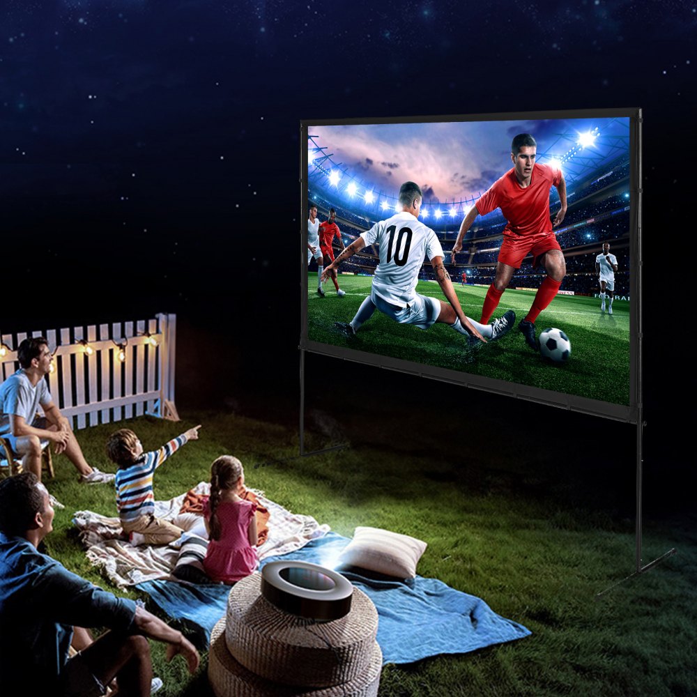 ZG-PJ100 - Portable 100" Outdoor Projector Screen for Movie Nights