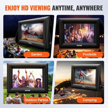 010291292855 - 24FT Inflatable Movie Screen - 16.4' x 9.84' Outdoor Fun