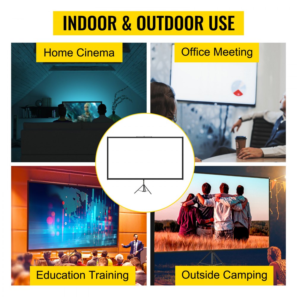 DM-ABS-90 - 90" 4K HD Adjustable Tripod Projector Screen
