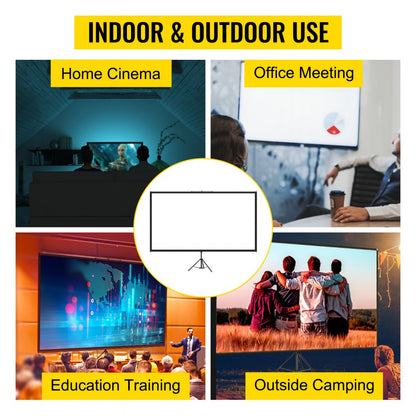 DM-ABS-90 - 90" 4K HD Adjustable Tripod Projector Screen