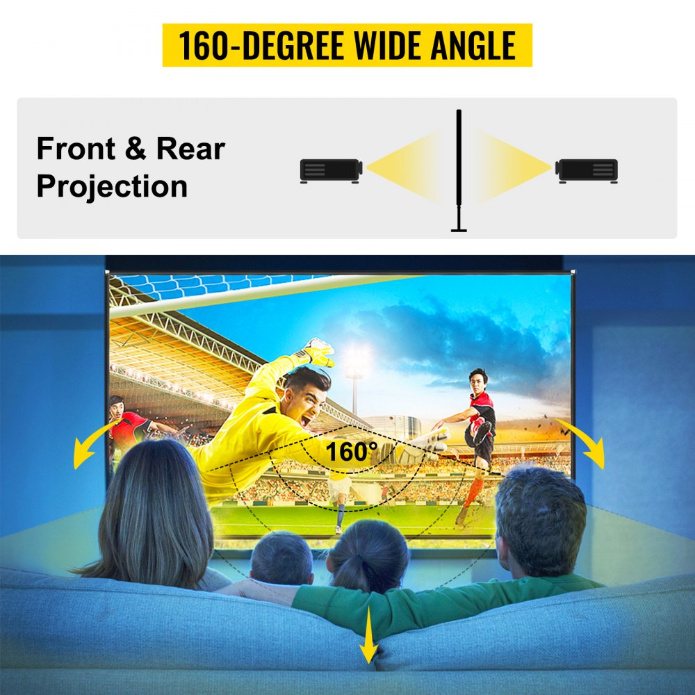 010908285076 - 90" 16:9 Outdoor Movie Screen for High-Definition Viewing