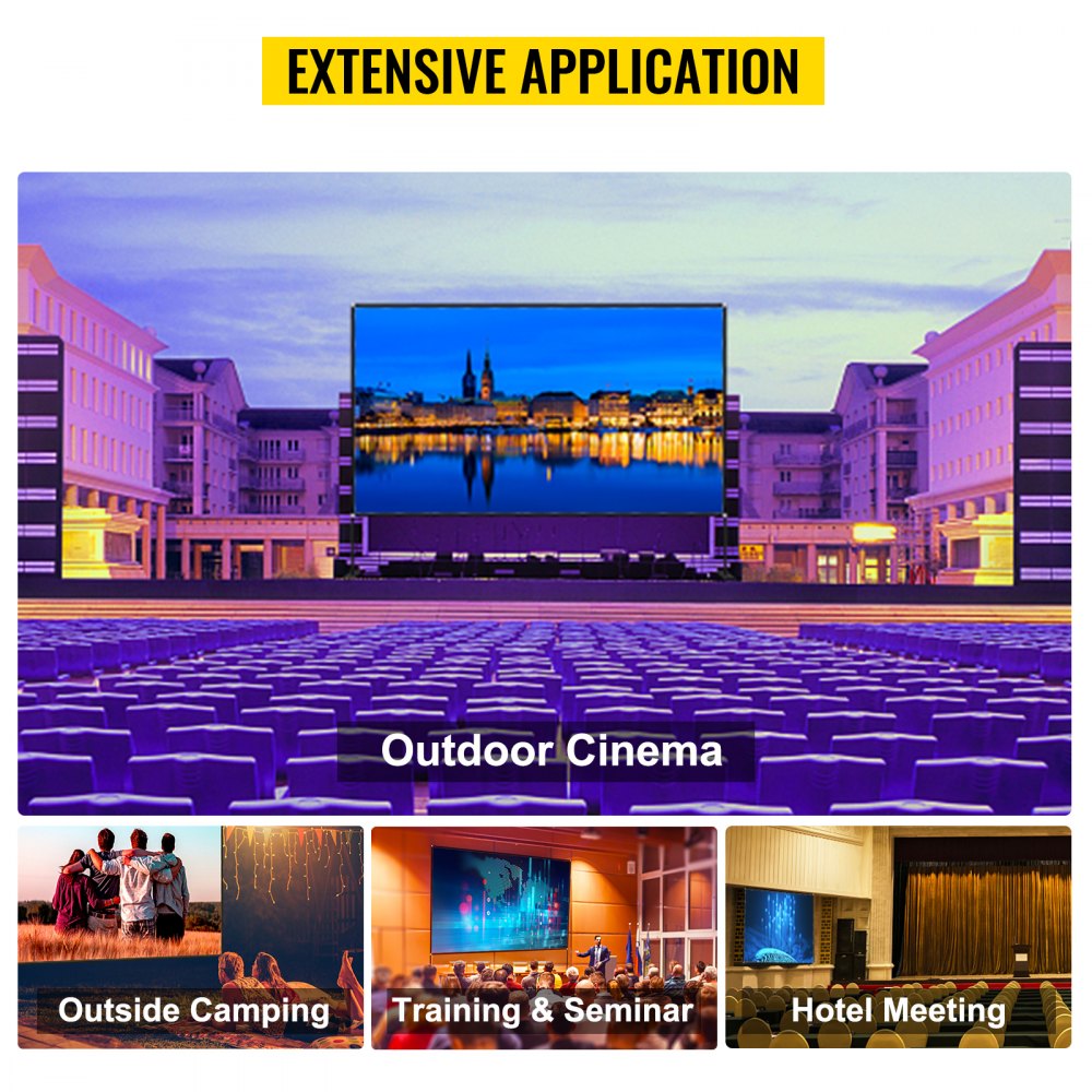 010908285076 - 90" 16:9 Outdoor Movie Screen for High-Definition Viewing