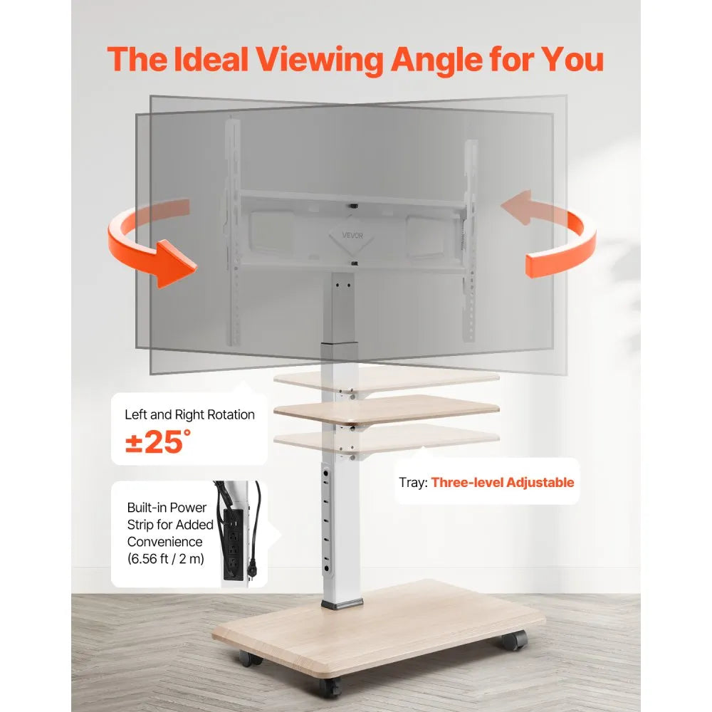 PCT01-2 - Adjustable Steel TV Stand for 32-70 Inch Screens