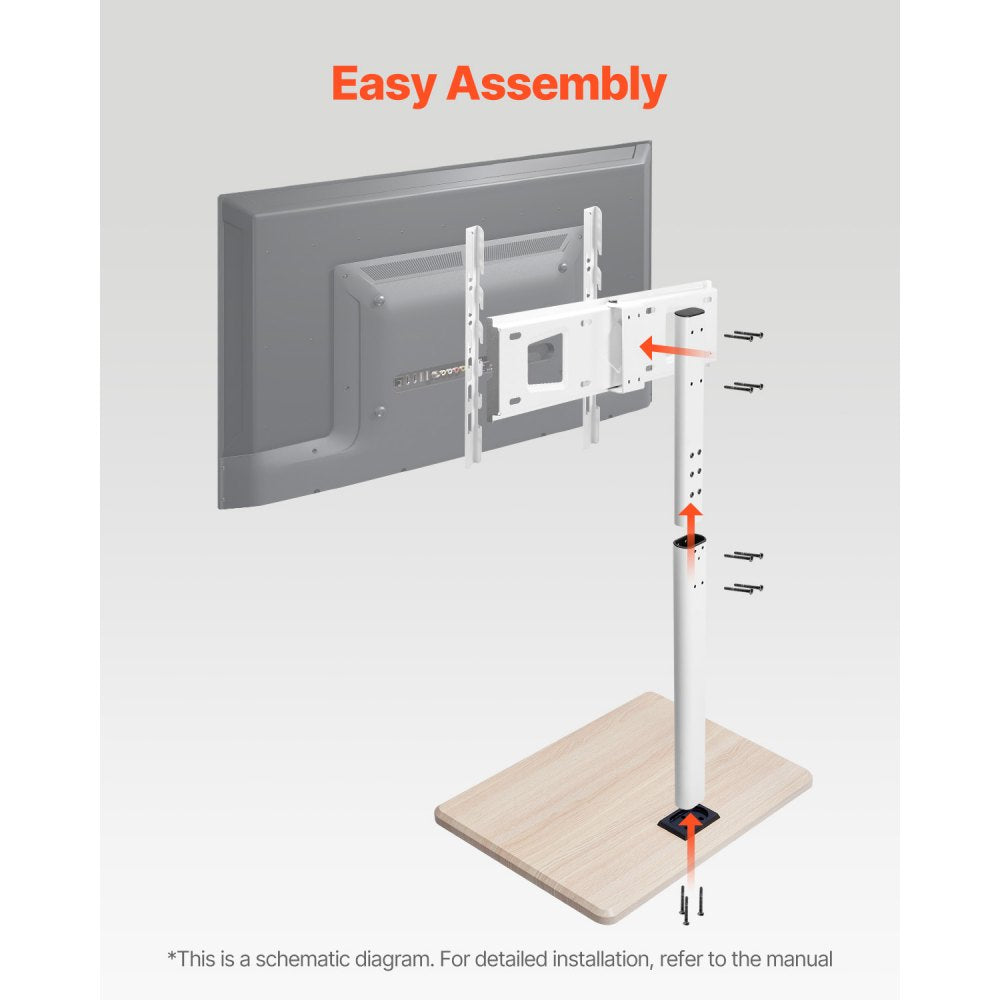 FSH25-G1 - Adjustable Rolling TV Stand for 32-70" TVs, 99 lbs Capacity