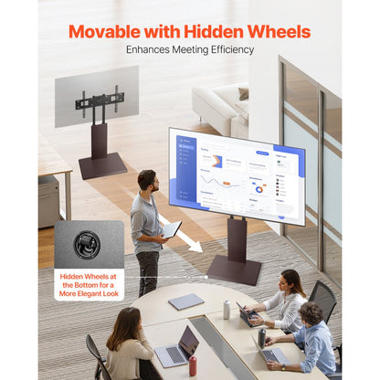 FS26 - Durable Steel TV Stand for 32-70" Screens & Easy Mobility