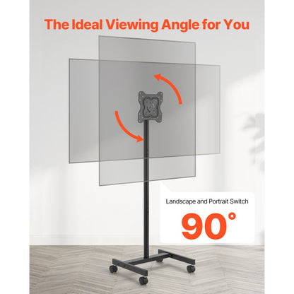 TC10 - Adjustable Mobile TV Stand for 17-55" Screens, 44 lbs Capacity
