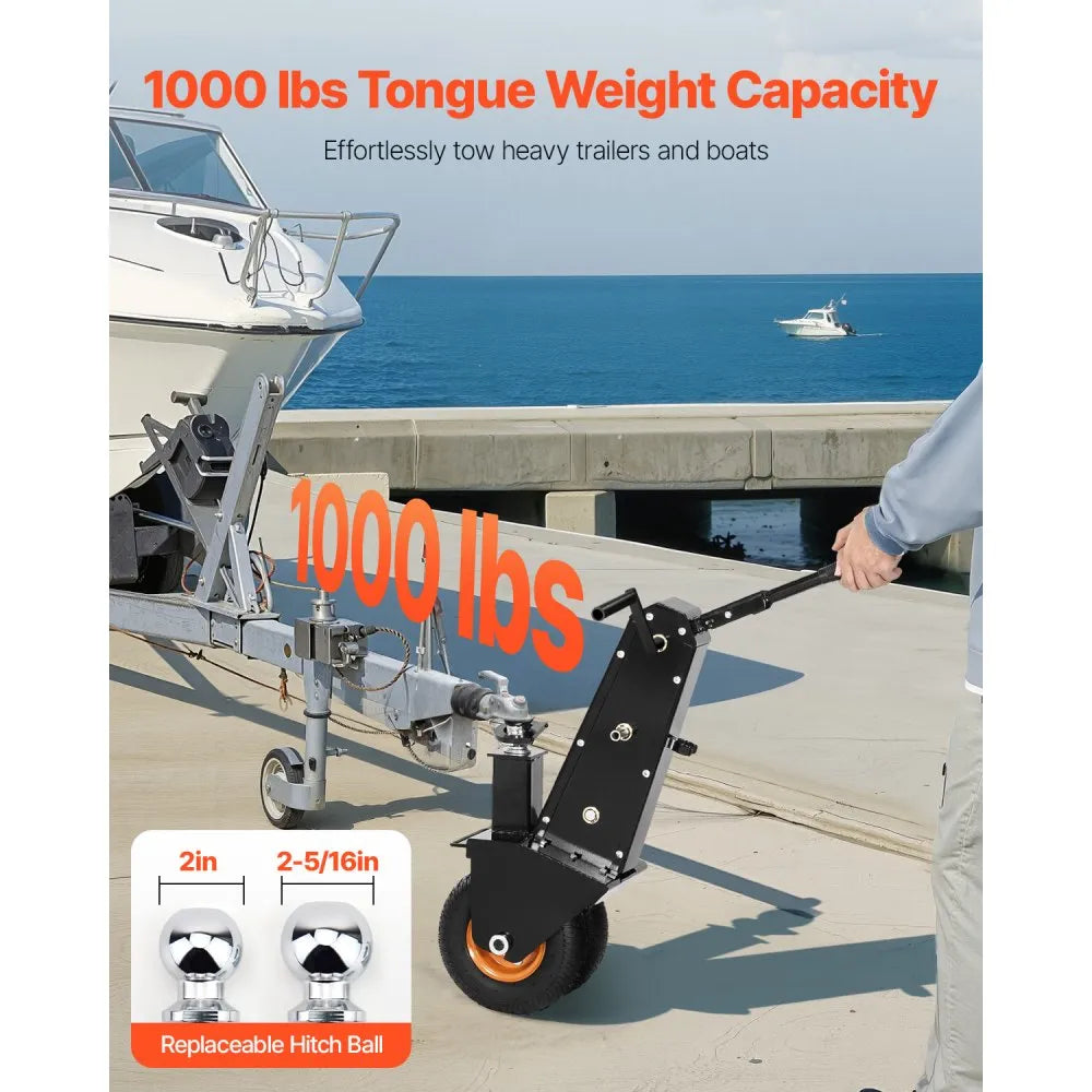 QYC1000-WB - Heavy-Duty Trailer Dolly with Electric Wrench Drive, 1000lbs Capacity