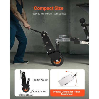QYC1000-WB - Heavy-Duty Trailer Dolly with Electric Wrench Drive, 1000lbs Capacity