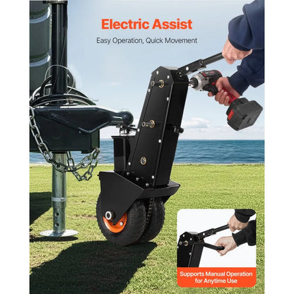 QYC1000-WB - Heavy-Duty Trailer Dolly with Electric Wrench Drive, 1000lbs Capacity