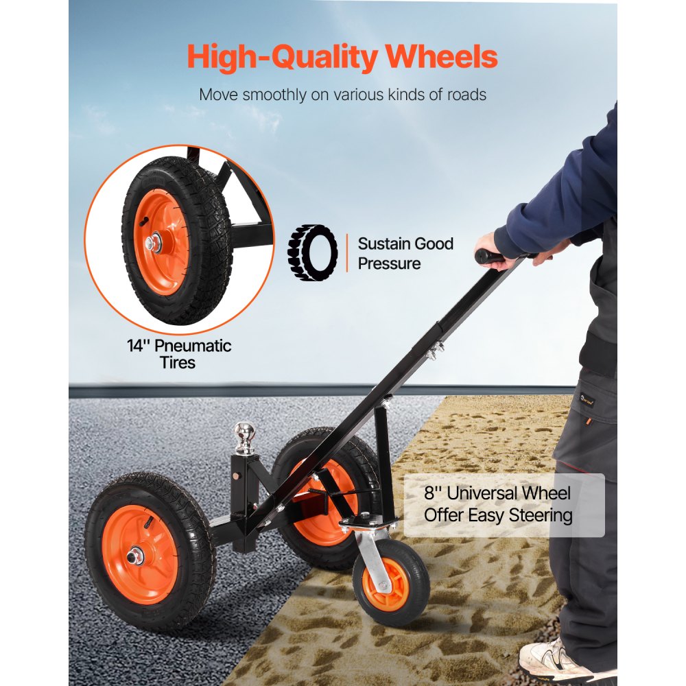 QYC1000-B Adjustable Height Trailer Dolly with 1000lbs Capacity