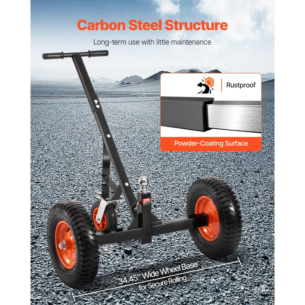 QYC1200-B - Heavy-Duty Trailer Dolly with 1200 lbs Capacity, Adjustable Height