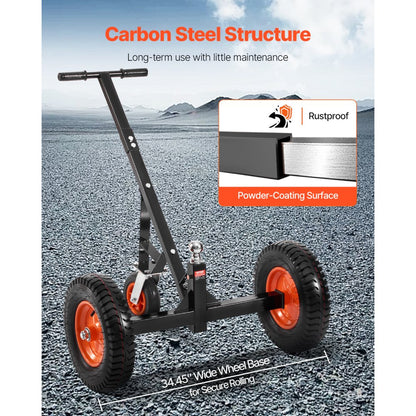 QYC1200-B - Heavy-Duty Trailer Dolly with 1200 lbs Capacity, Adjustable Height
