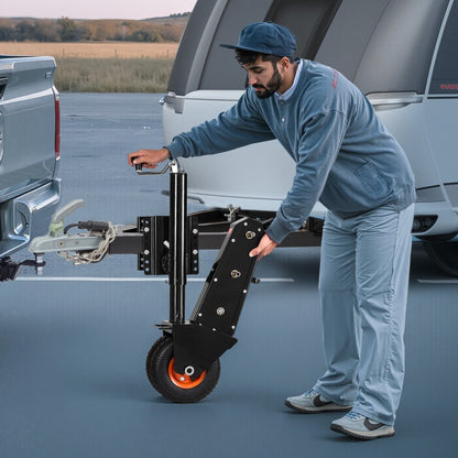QYC500-WB - 500lbs Capacity Trailer Dolly, Adjustable Height & Foldable Design