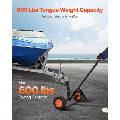 QYC600-B - 600 lbs Capacity Adjustable Trailer Dolly for Easy Moving