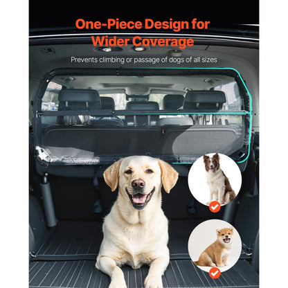 SZJJGW01S - 46" Dog Car Barrier for Safely Securing Pets in Vehicle