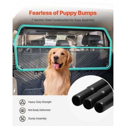 SZJJGW01S - 46" Dog Car Barrier for Safely Securing Pets in Vehicle
