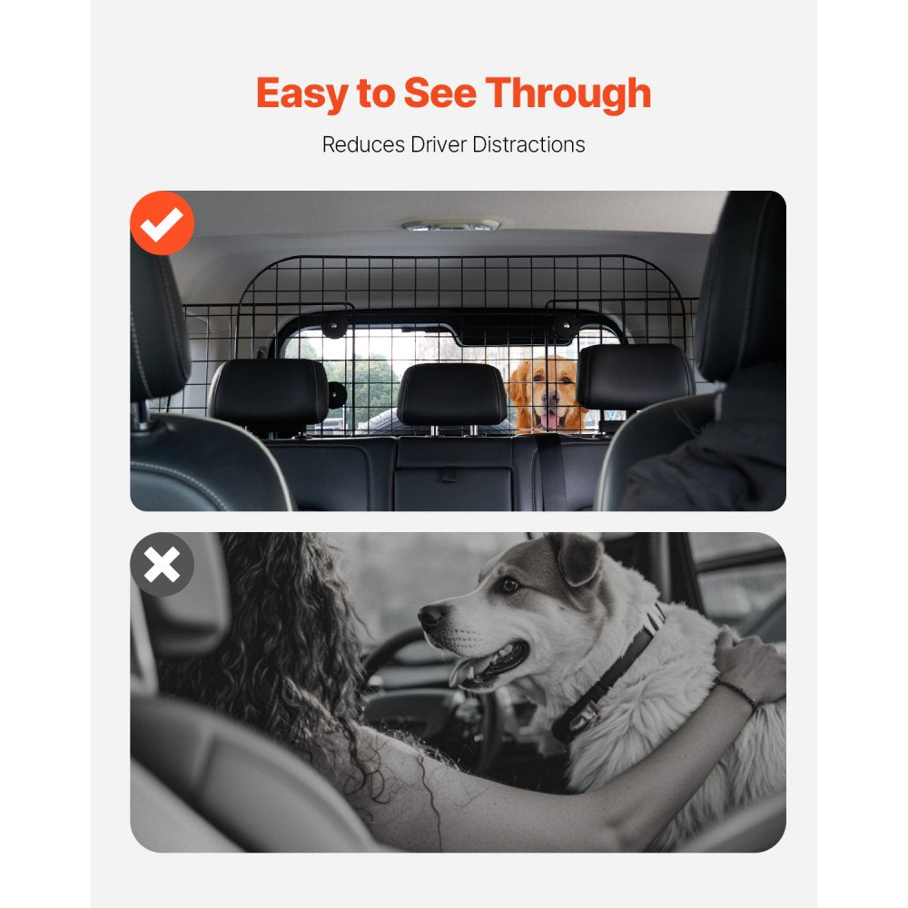 SZJJZW01X - Adjustable Steel Dog Car Barrier for Safe Travel 35.4"-60.6"