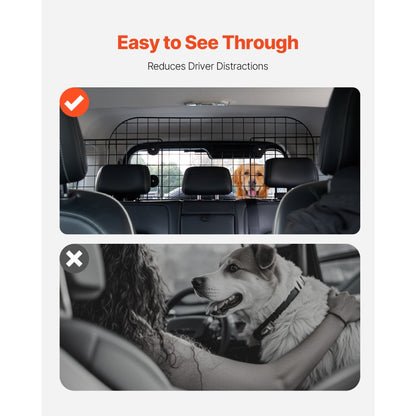 SZJJZW01X - Adjustable Steel Dog Car Barrier for Safe Travel 35.4"-60.6"