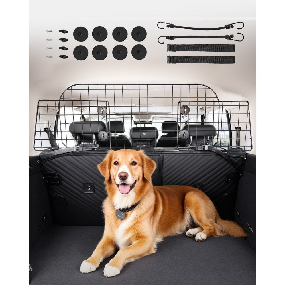 SZJJZW01X - Adjustable Steel Dog Car Barrier for Safe Travel 35.4"-60.6"