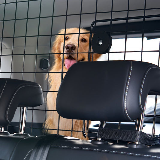 SZJJZW02X - Adjustable Steel Dog Car Barrier 38"-66.3" for Safe Travel