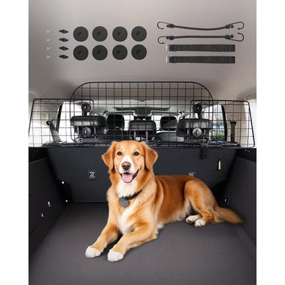 SZJJZW02X - Adjustable Steel Dog Car Barrier 38"-66.3" for Safe Travel