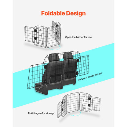 SZJJSZW01 - Adjustable Dog Car Barrier for SUVs, Easy Install & View Clear
