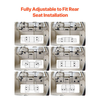 SZJJSZW01 - Adjustable Dog Car Barrier for SUVs, Easy Install & View Clear