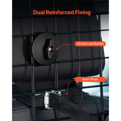 SZJJSZW01 - Adjustable Dog Car Barrier for SUVs, Easy Install & View Clear