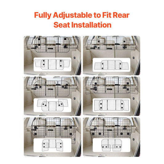 SZJJSZW02 - Adjustable 36.6"-60" Dog Car Barrier for Safe Travel