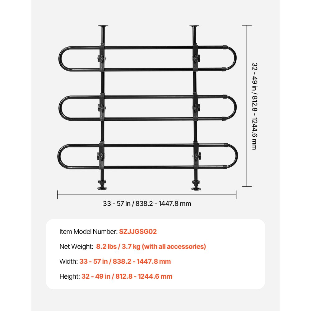 SZJJGSG02 - Adjustable Metal Dog Car Barrier for Safe Travel