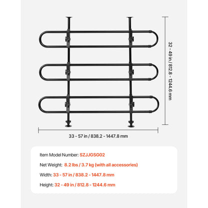 SZJJGSG02 - Adjustable Metal Dog Car Barrier for Safe Travel