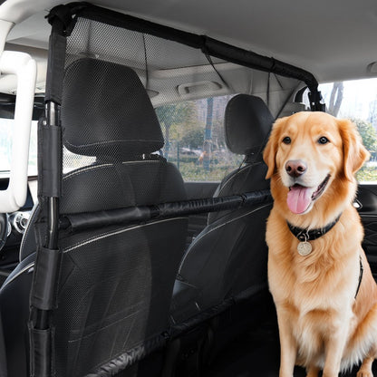 SZJJGW01L - Durable Dog Car Barrier for Front Seats, Easy Install, Mesh Design