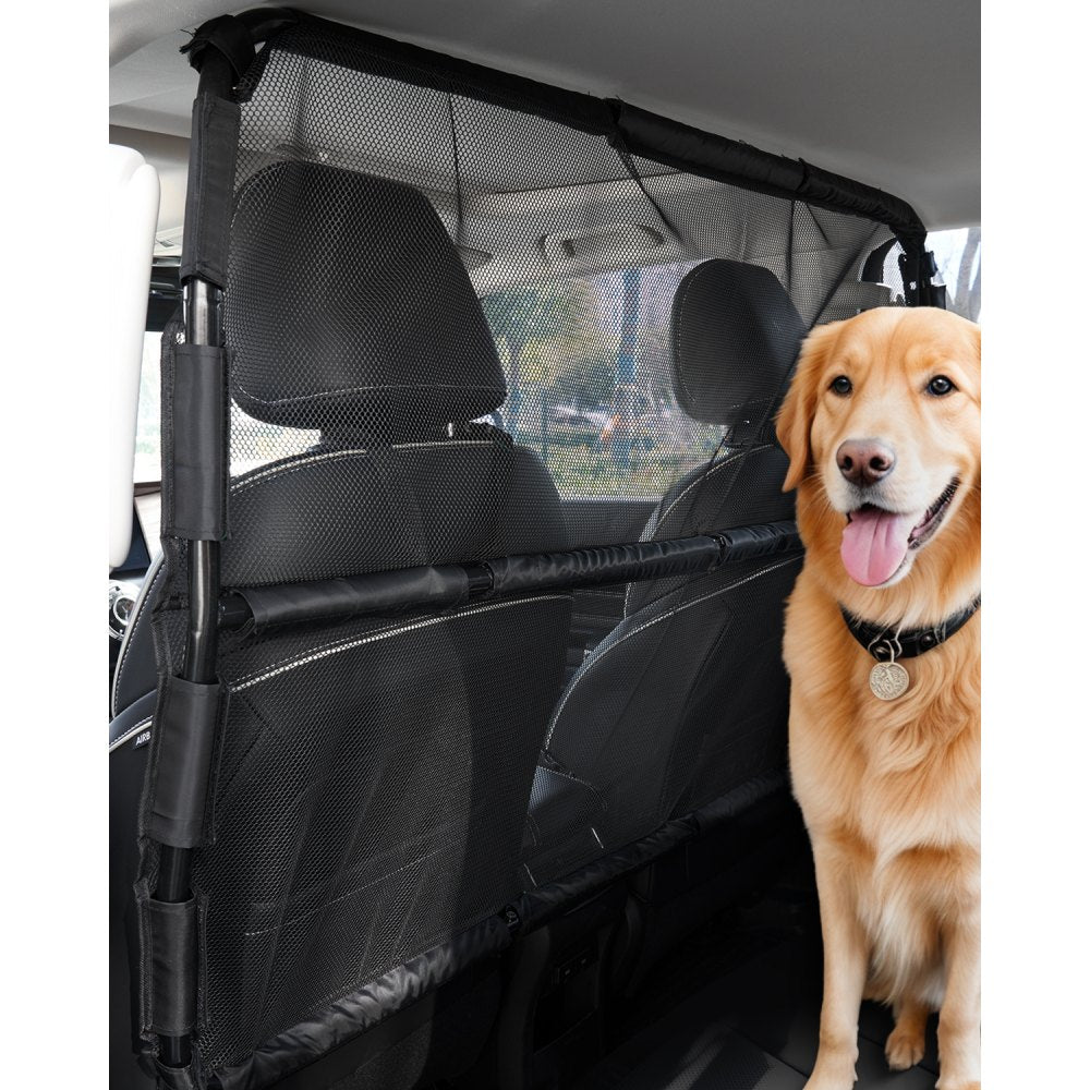 SZJJGW01L - Durable Dog Car Barrier for Front Seats, Easy Install, Mesh Design