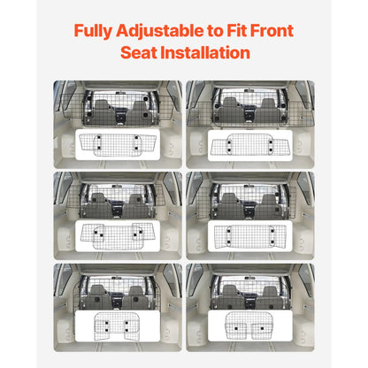 SZJJZW01B - Adjustable Dog Car Barrier 35.4"-60.6" for SUVs and Vans