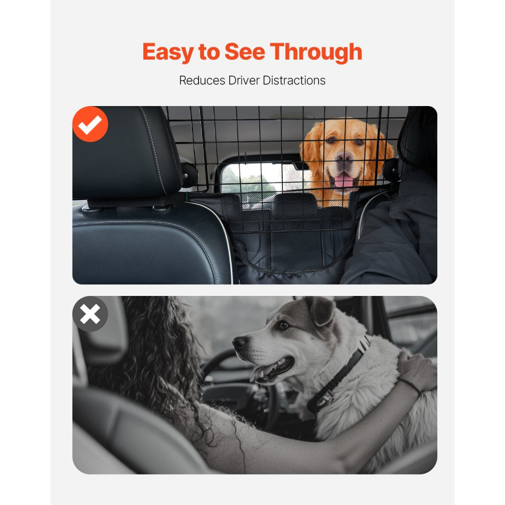 SZJJZW01B - Adjustable Dog Car Barrier 35.4"-60.6" for SUVs and Vans