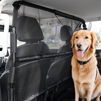 SZJJGW01M - Durable Dog Car Barrier for Front Seats Mesh Design