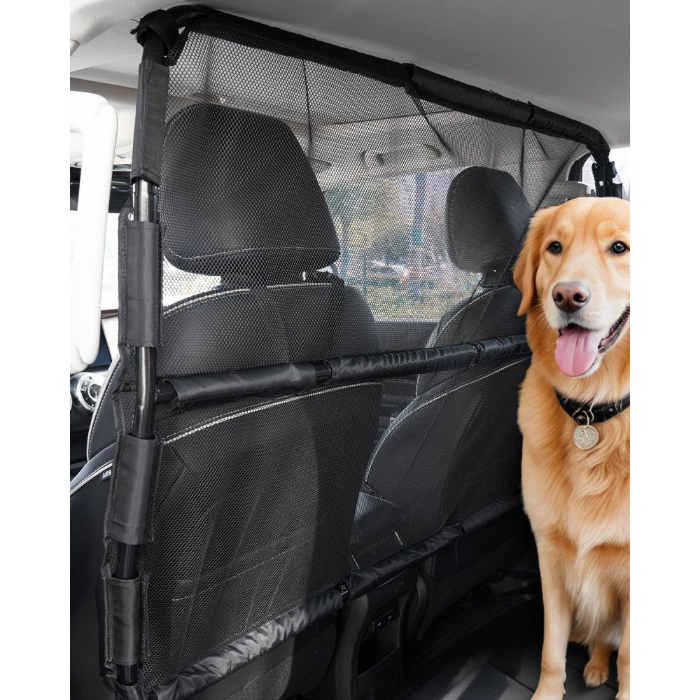 SZJJGW01M - Durable Dog Car Barrier for Front Seats Mesh Design