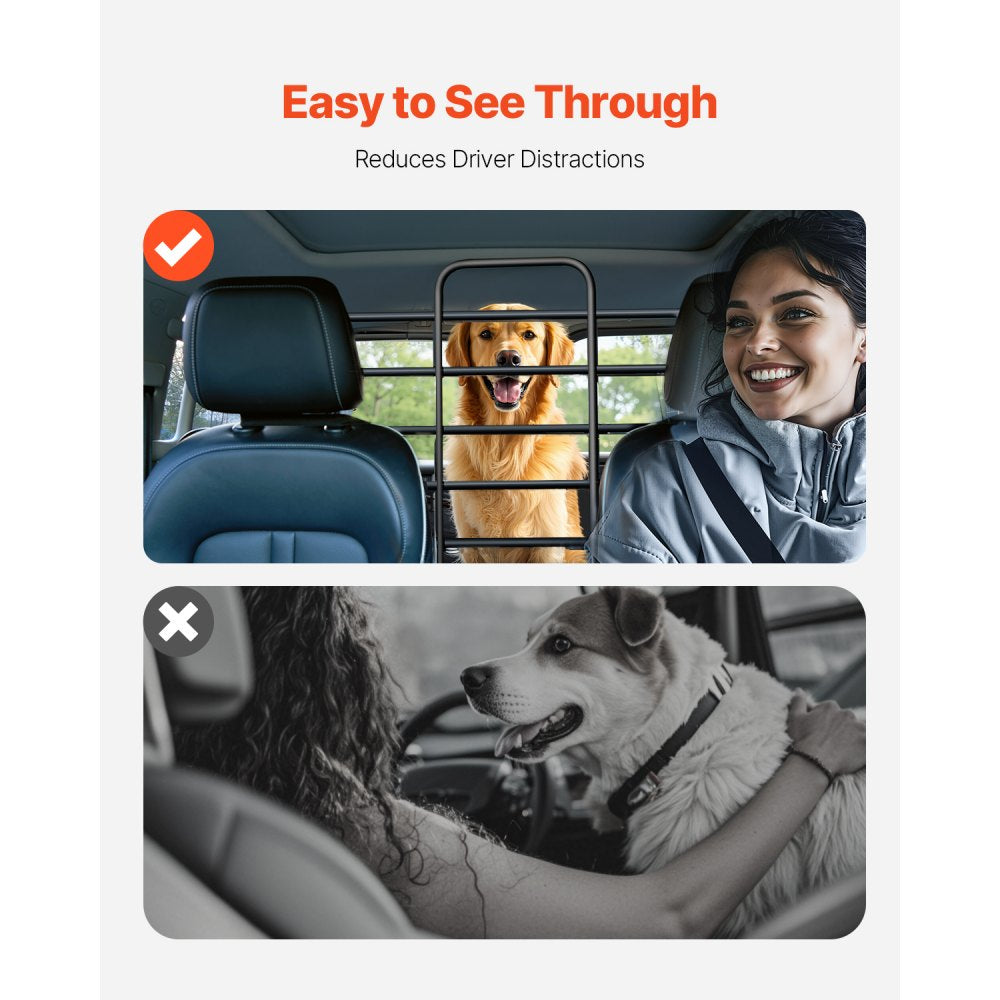 SZJJGSG01 - Adjustable Metal Dog Car Barrier for SUVs and Sedans