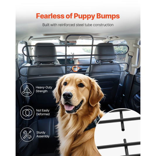 SZJJGSG01 - Adjustable Metal Dog Car Barrier for SUVs and Sedans