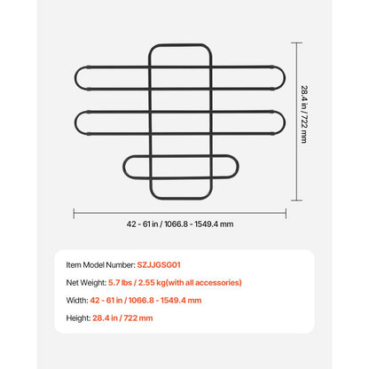 SZJJGSG01 - Adjustable Metal Dog Car Barrier for SUVs and Sedans