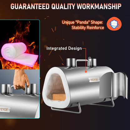 JHXMS02A - Compact Portable Propane Forge, Max Temp 2600°F, Quick Heat-Up