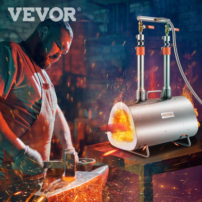 JHXMS02A - Compact Portable Propane Forge, Max Temp 2600°F, Quick Heat-Up