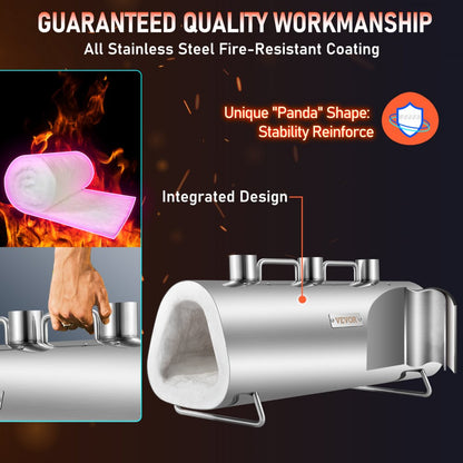 JHXMS03A - Portable Triple Burner Propane Forge for Knife Making